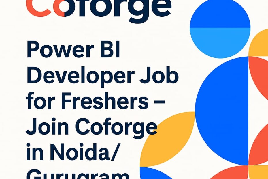 Power BI Developer Role at Coforge – Freshers Welcome | Greater Noida / Gurugram Are you a recent graduate with a passion for data and visualization? Coforge is offering an exciting opportunity for freshers to launch their careers as Power BI Developers at our offices in Greater Noida and Gurugram. This is your chance to work with one of India’s leading IT services and solutions providers, known for its collaborative culture, cutting-edge projects, and commitment to innovation.