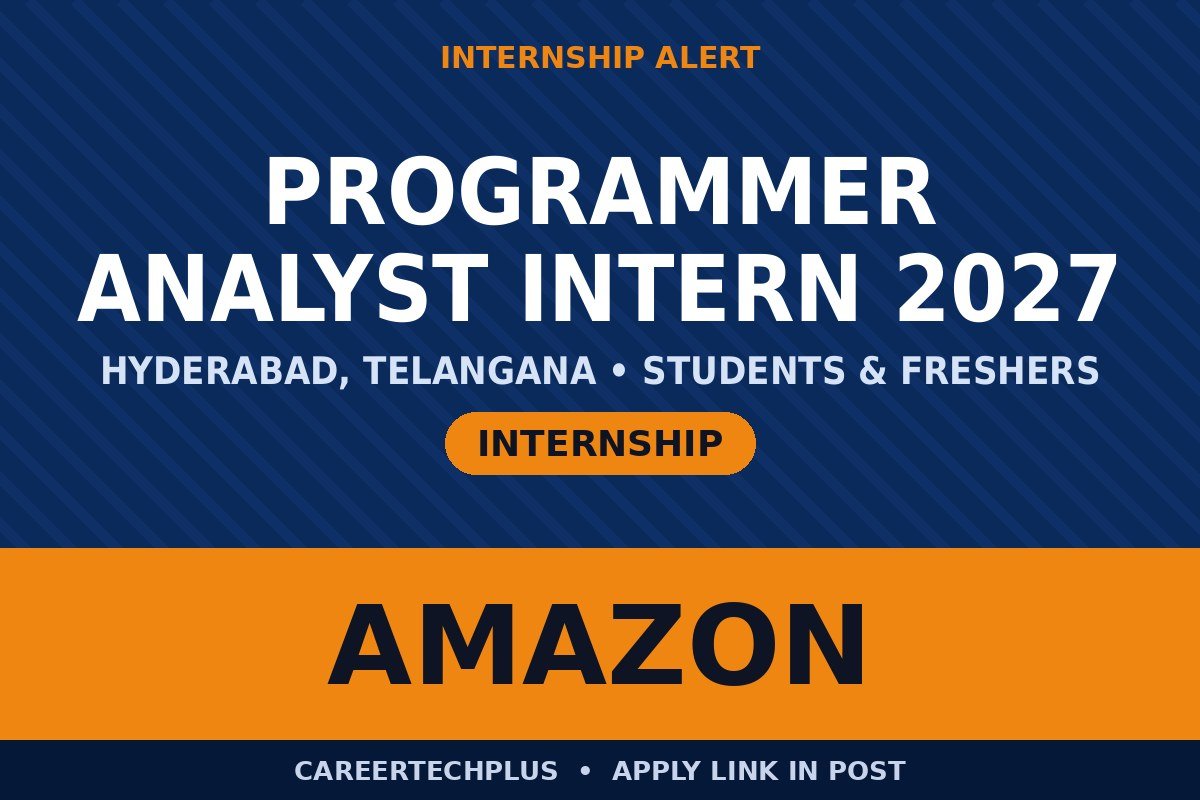 Amazon Programmer Analyst Internship 2026