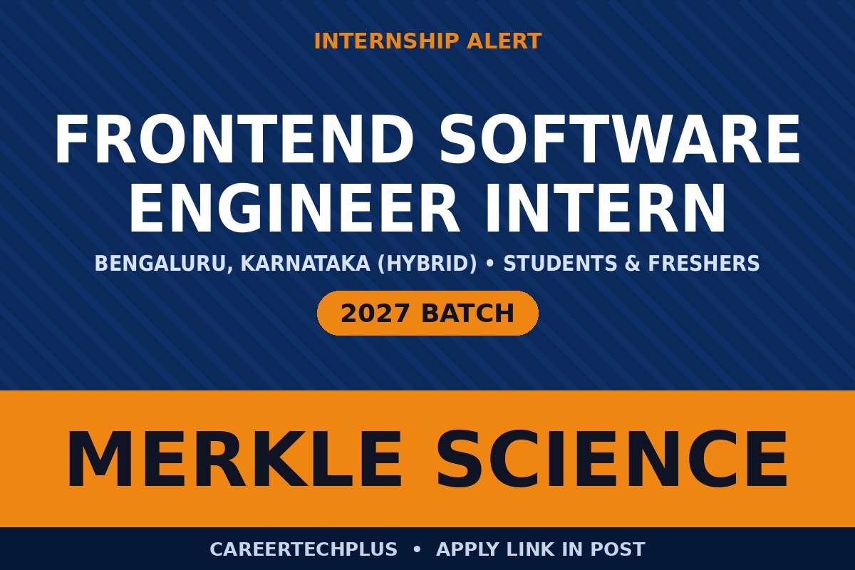 Merkle Science Frontend SDE Internship 2026