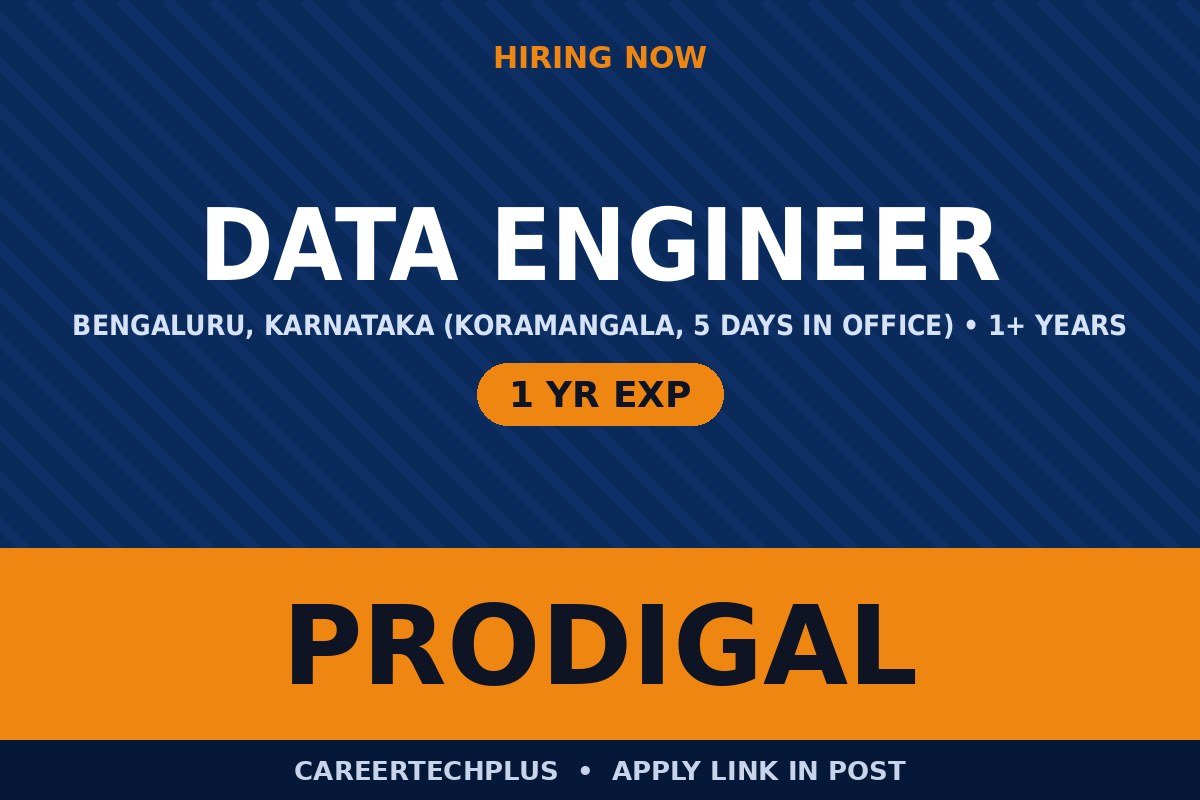 Prodigal Data Engineer Recruitment 2026