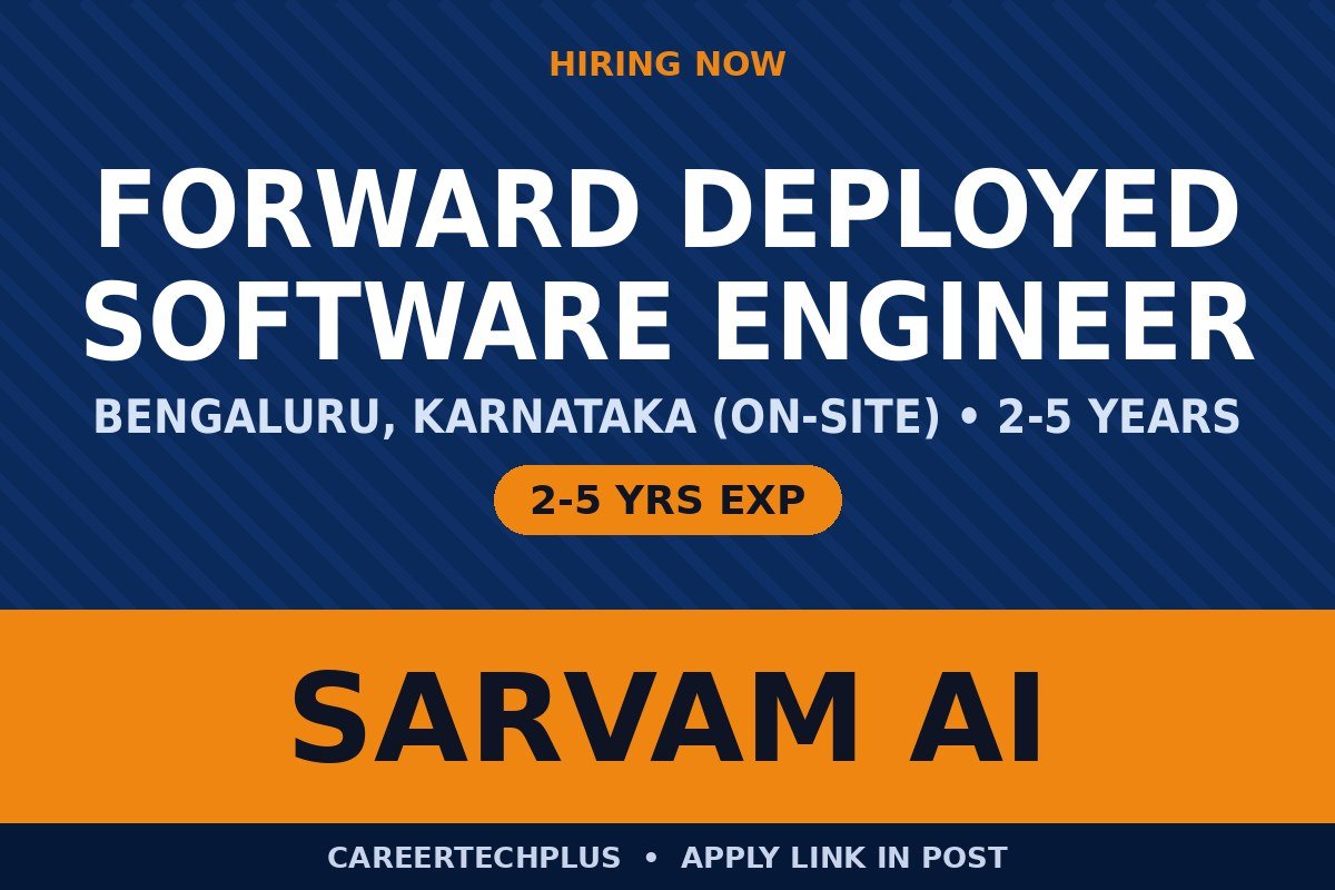 Sarvam AI Recruitment 2026