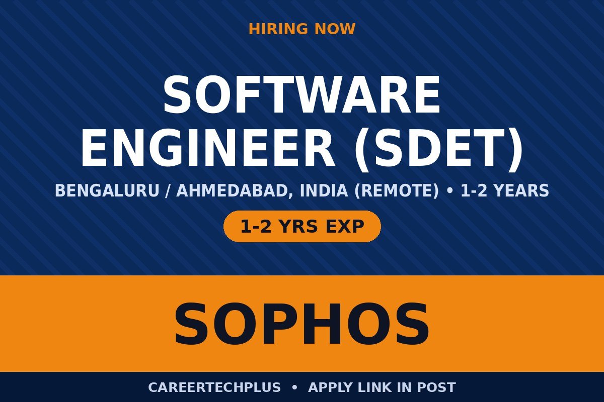 Sophos Recruitment 2026